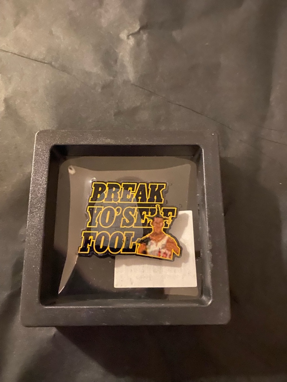 ⭐️ Break Yo'Self Fool Enamel Pin - Yellow & Black Text